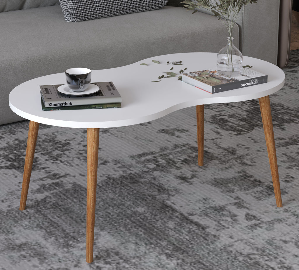Sohvapöytä Barilo, valkoinen / puu