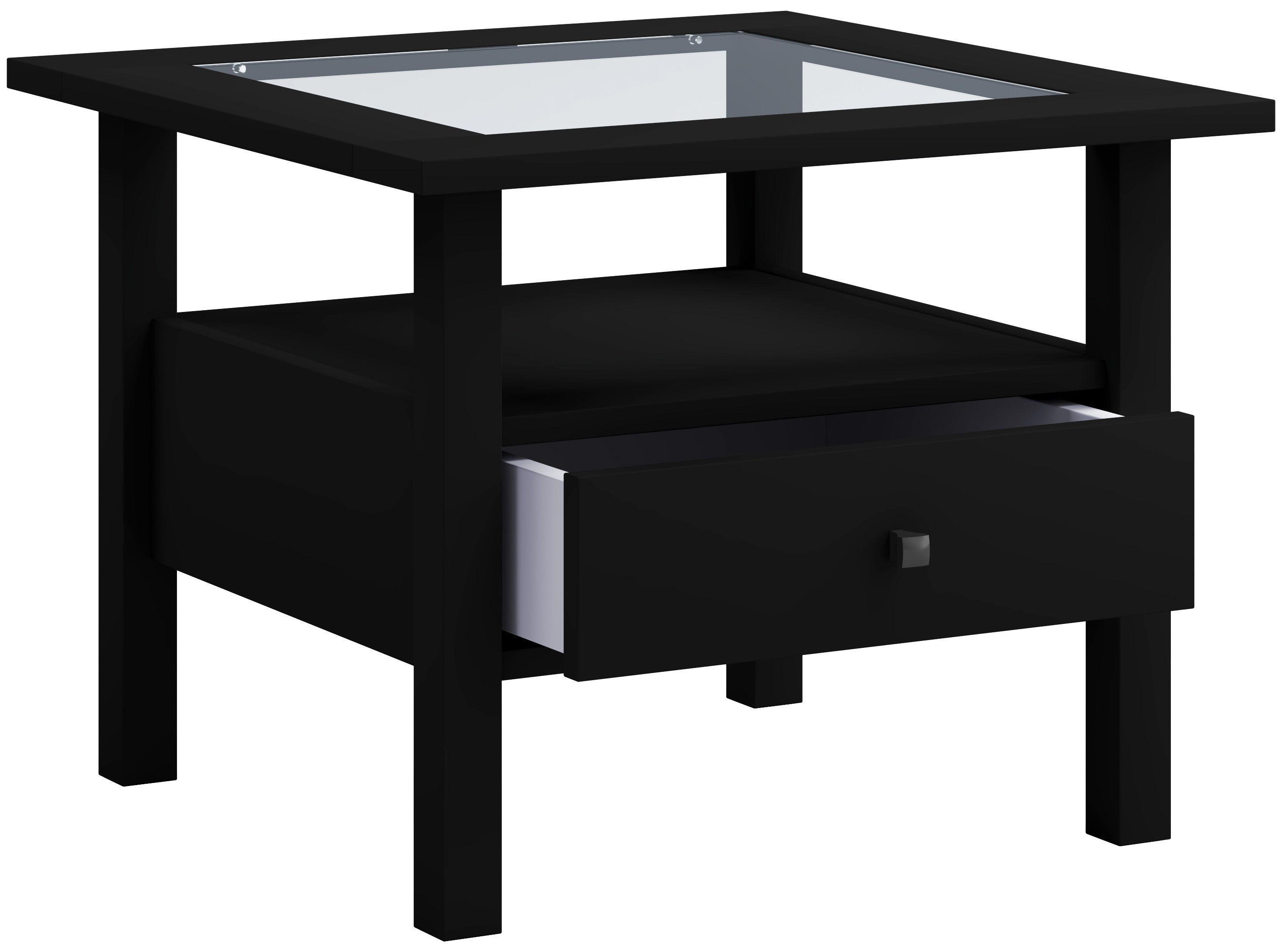 Sohvapöytä Lasilevyllä Lingis M, musta