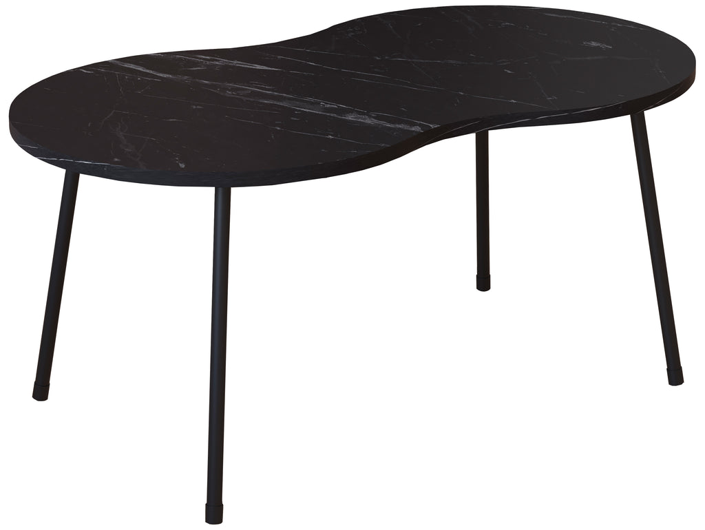 Sohvapöytä Mirola Marmorikuosilla, musta