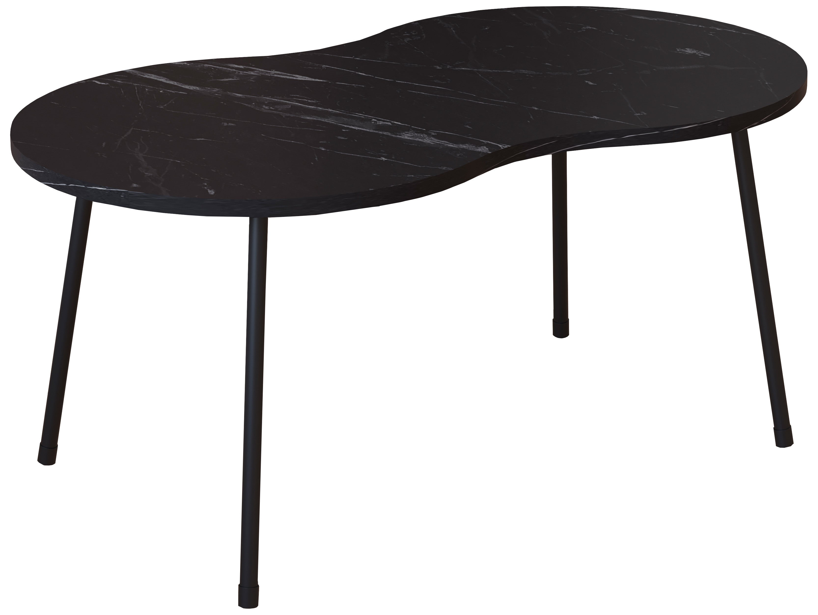 Sohvapöytä Mirola Marmorikuosilla, musta