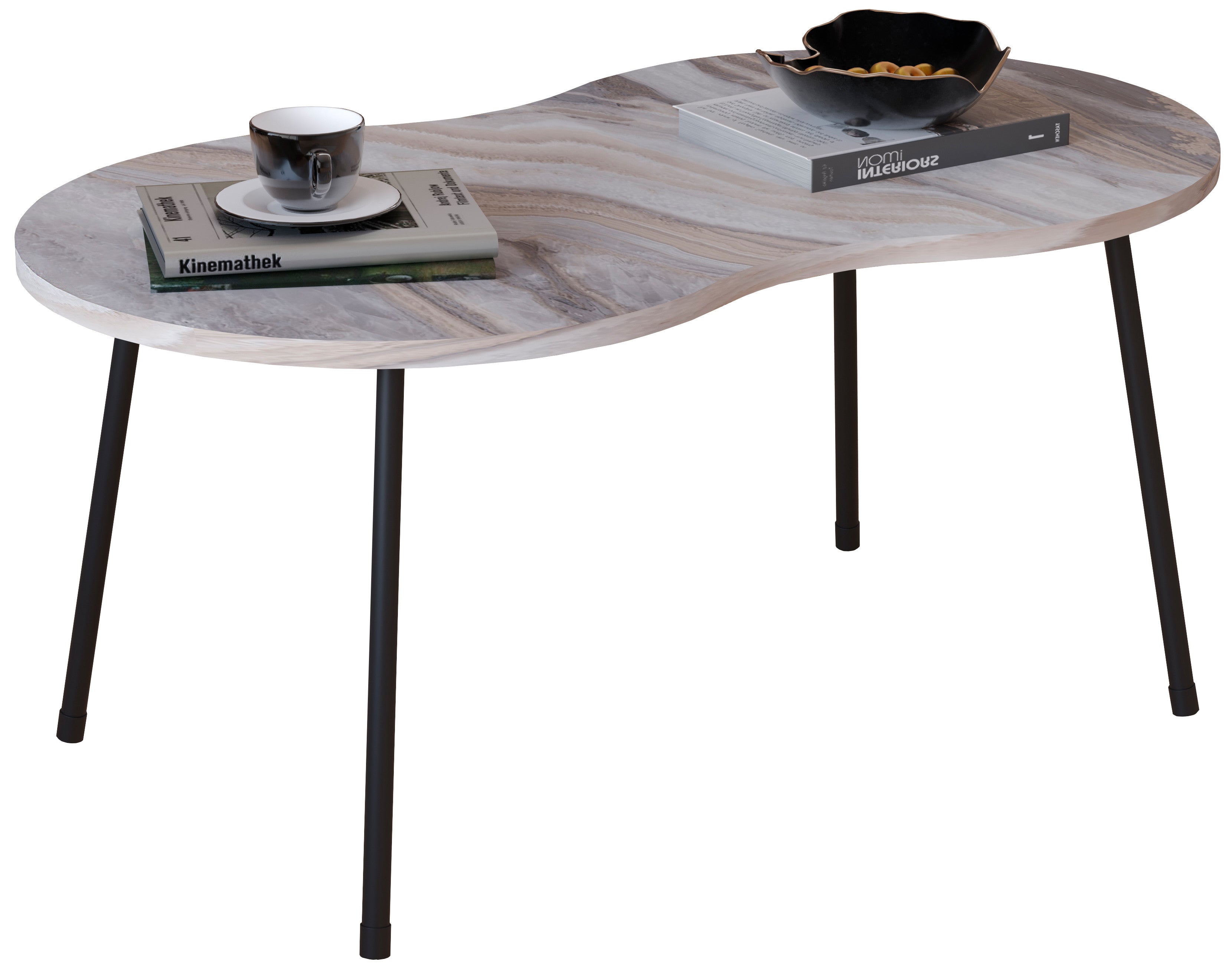 Sohvapöytä Mirola Marmorikuosilla, harmaa