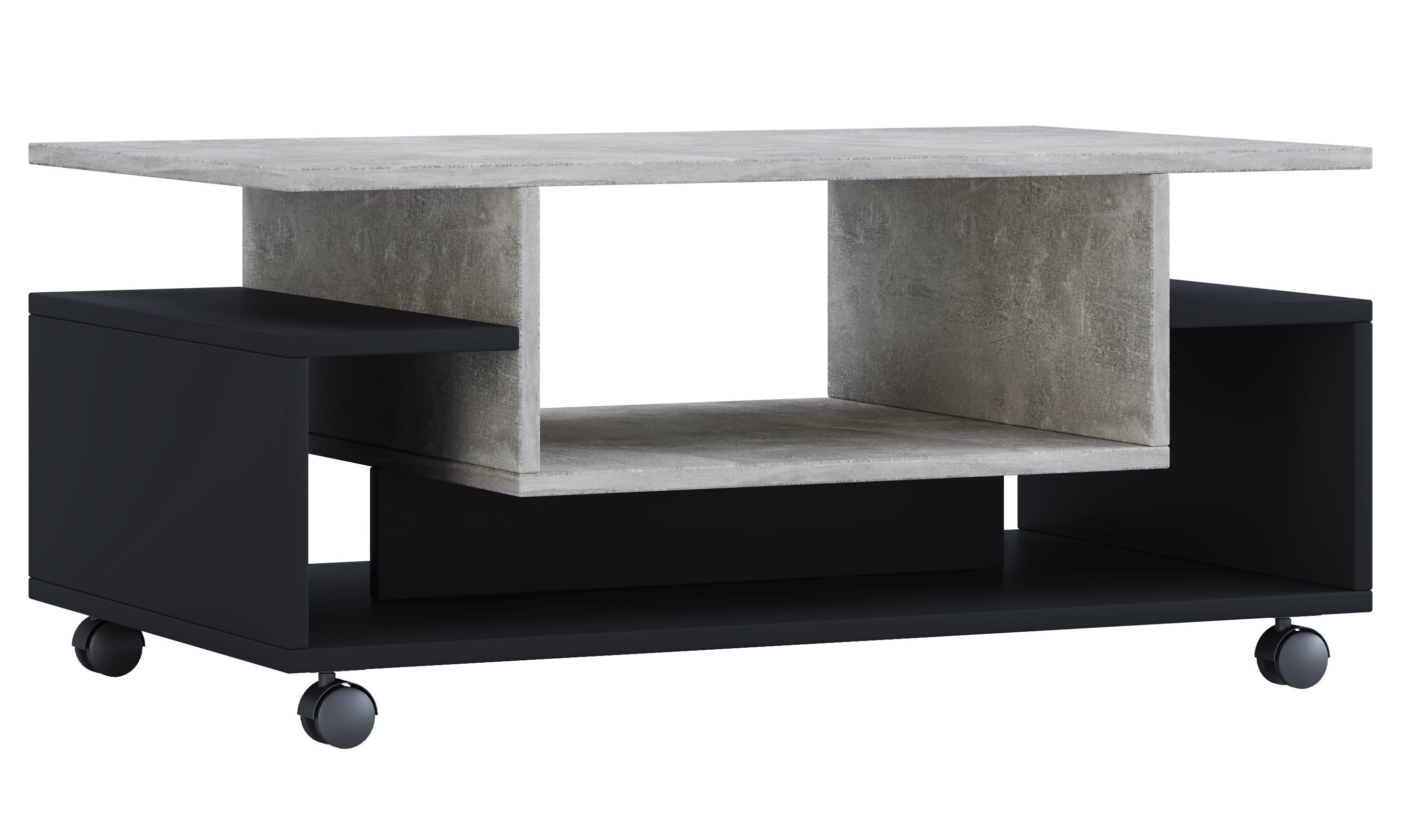 Sohvapöytä Nilda, valkoinen / musta