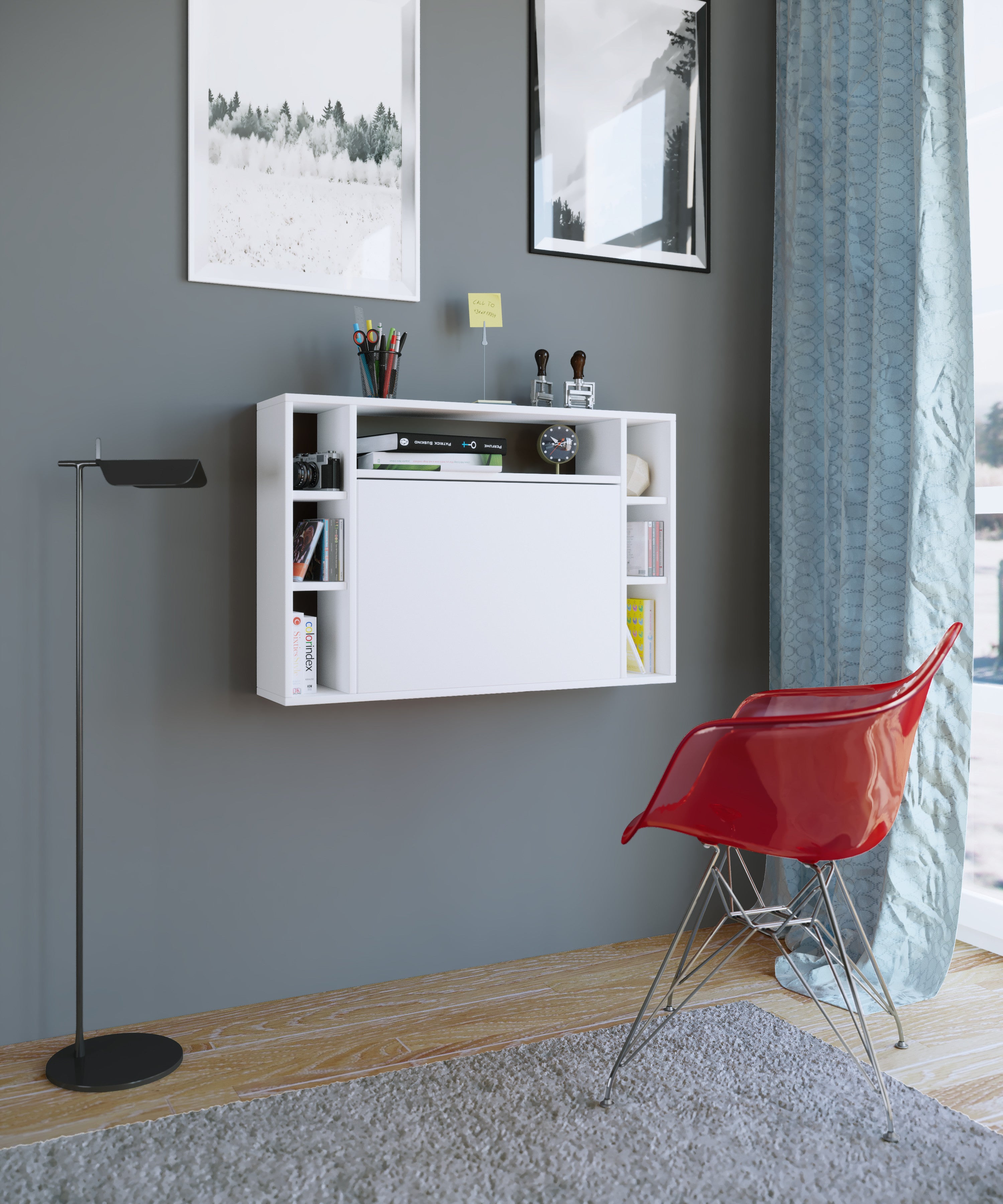 Työpöytä kannettavalle tietokoneelle Wandila, valkoinen