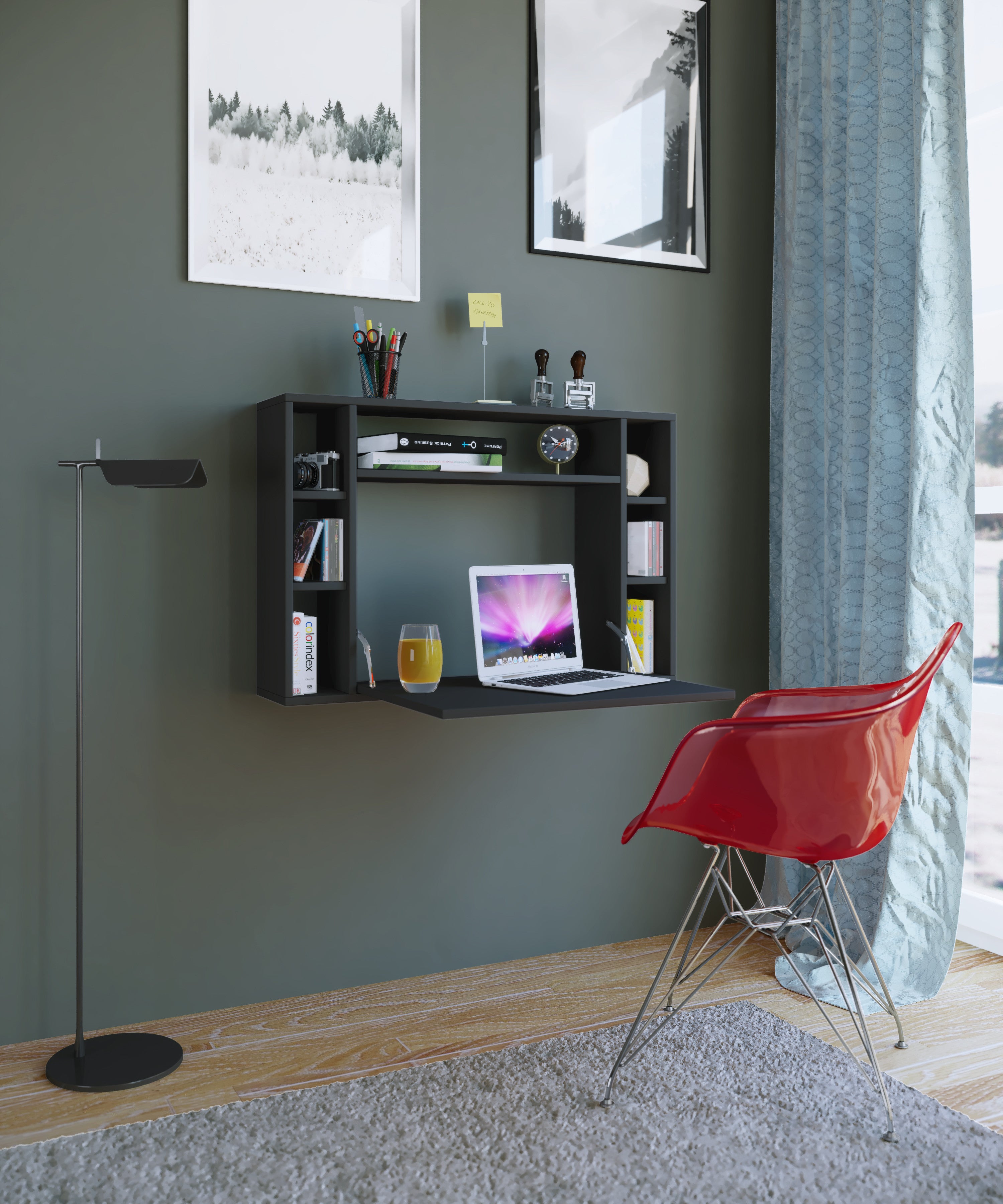 Työpöytä kannettavalle tietokoneelle Wandila, musta