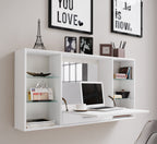 Monikäyttöinen työpöytä / meikkipöytä seinälle Teala Mirror, puu