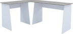 Kulmatyöpöytä Masola, valkoinen / puu