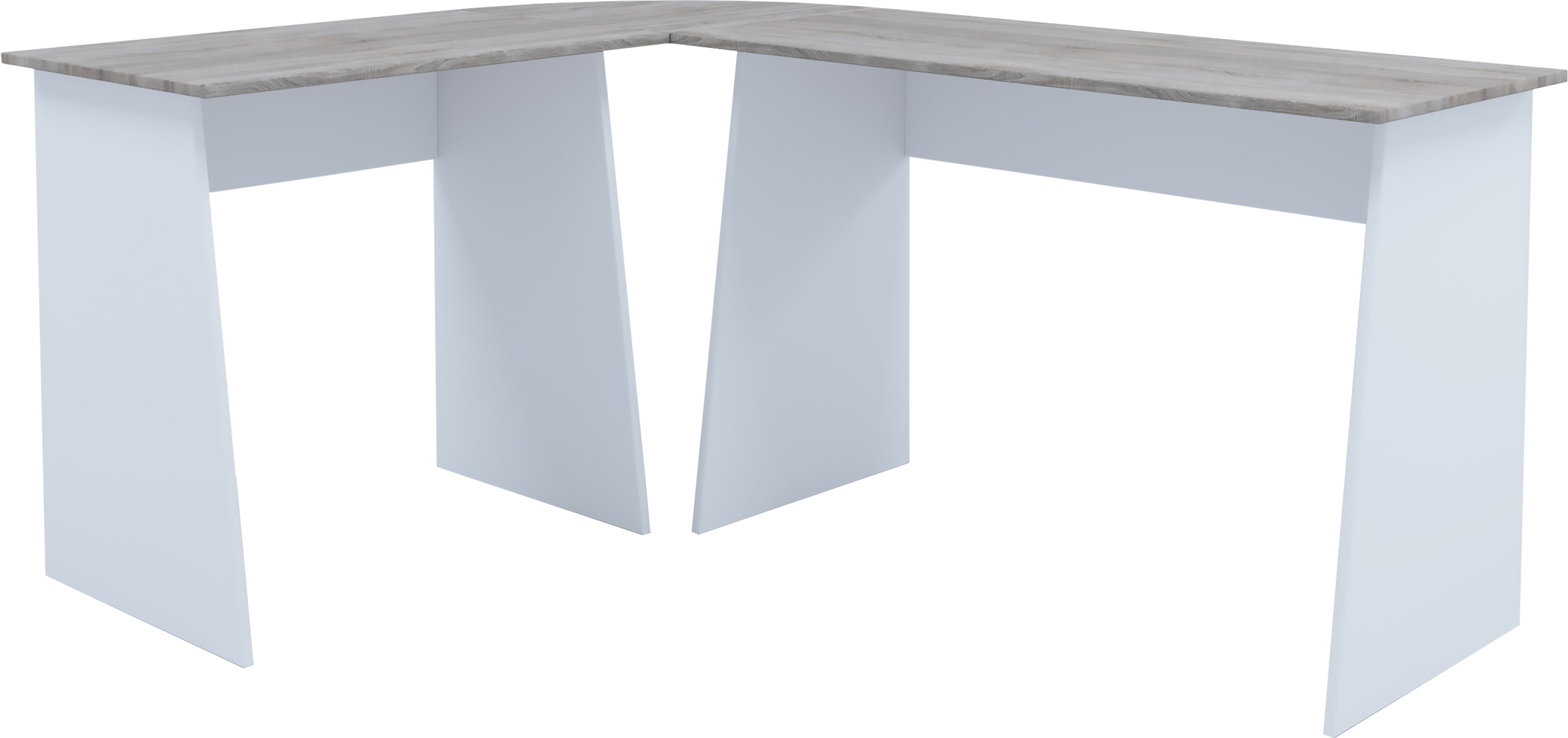 Kulmatyöpöytä Masola, valkoinen / puu