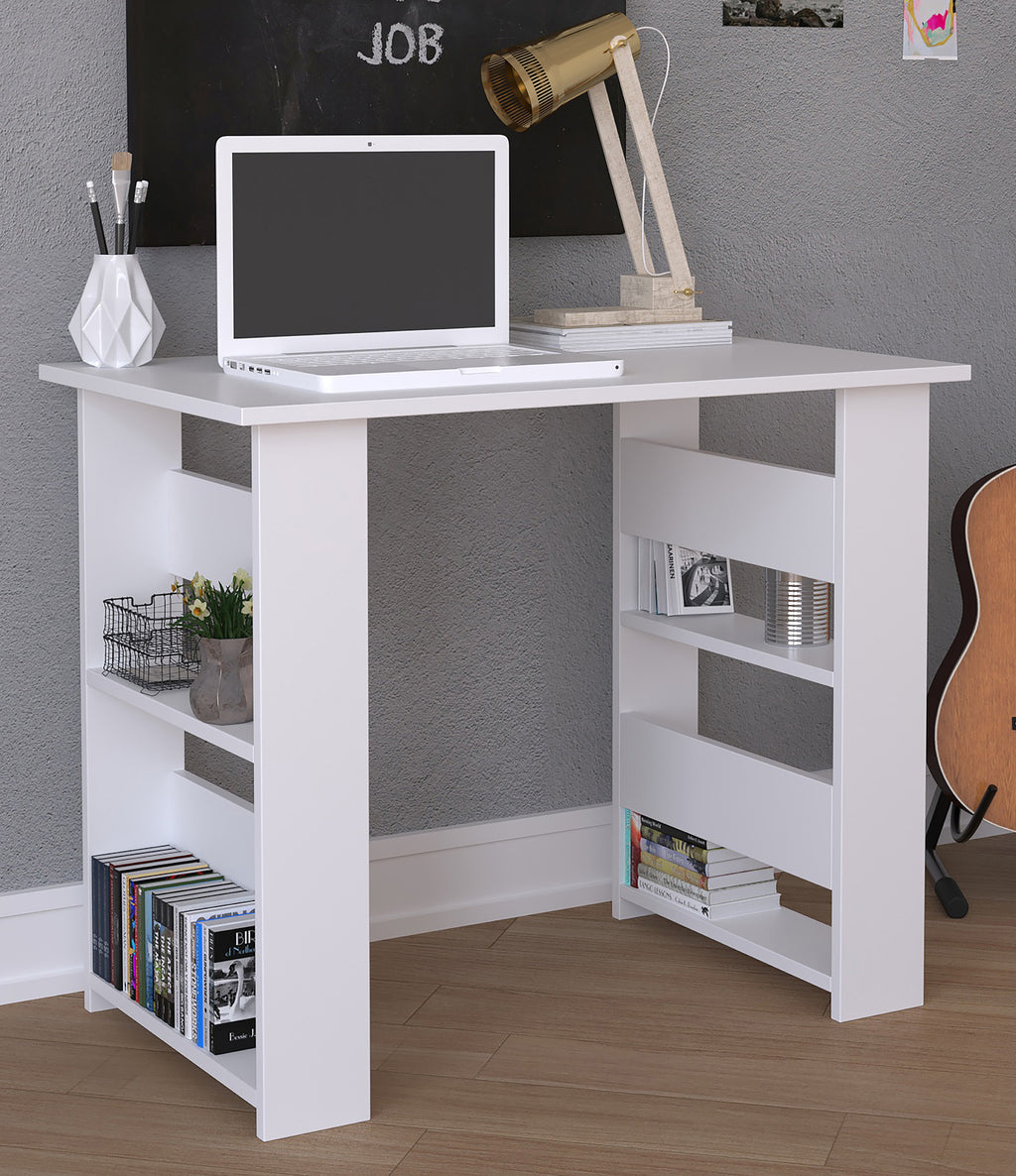 Tietokonepöytä Efilo, valkoinen