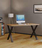 Tietokonepöytä "Lona" 140x50 X-jalat, musta / puu