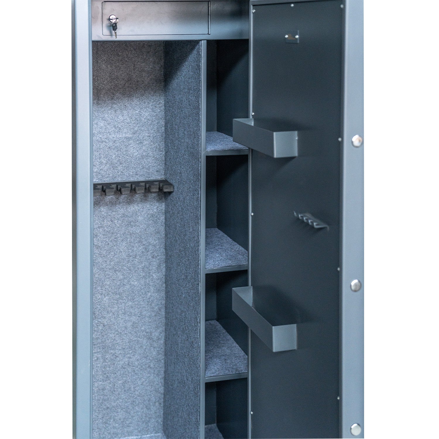 POHJOLAN URHEILUTARVIKE Asekaappi 7+3 Aseelle EN 14450, 159x60x50cm, Harmaa