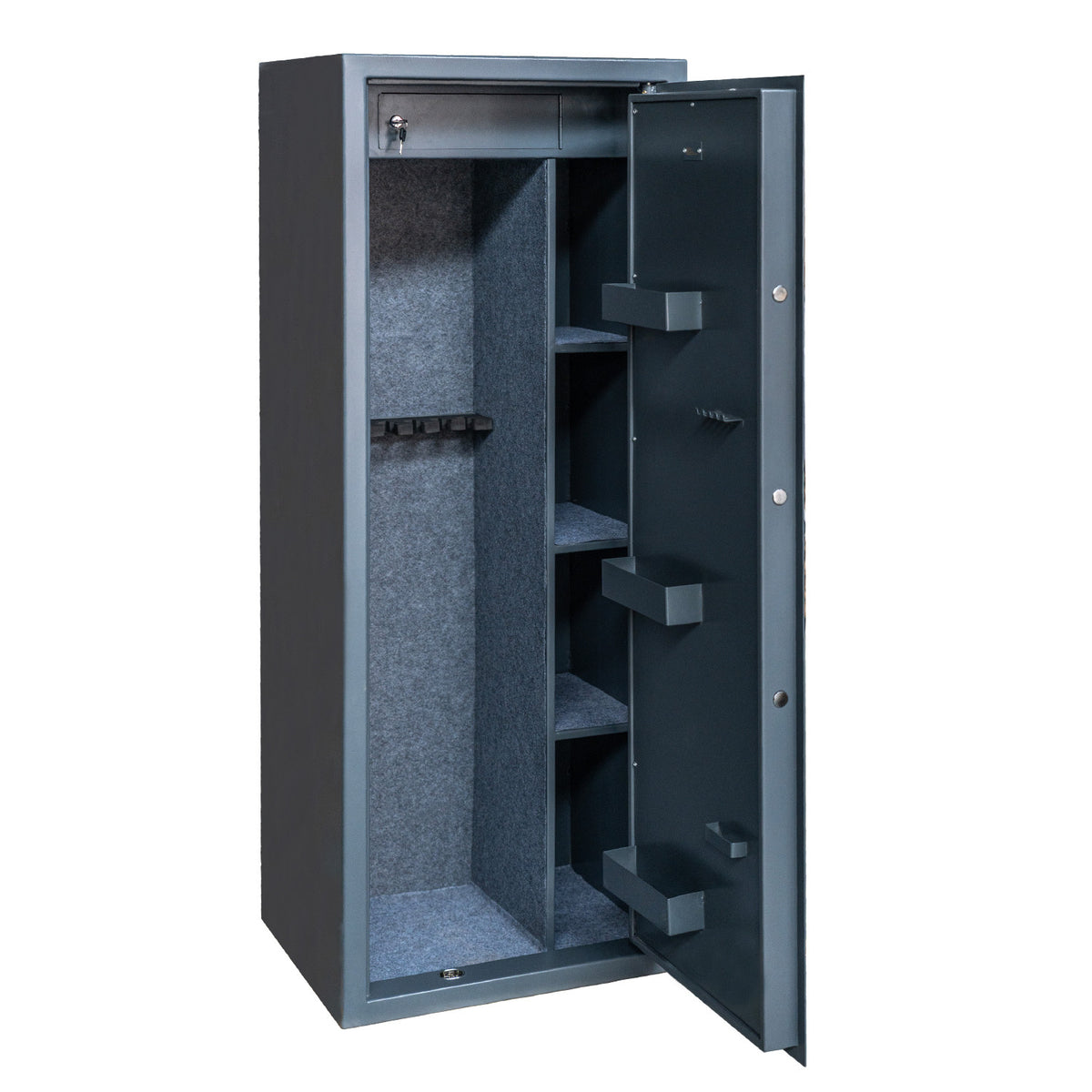Vapenskåp för 7+3 vapen 159 x 60 x 50 cm – EN 14450, låsbart överskåp