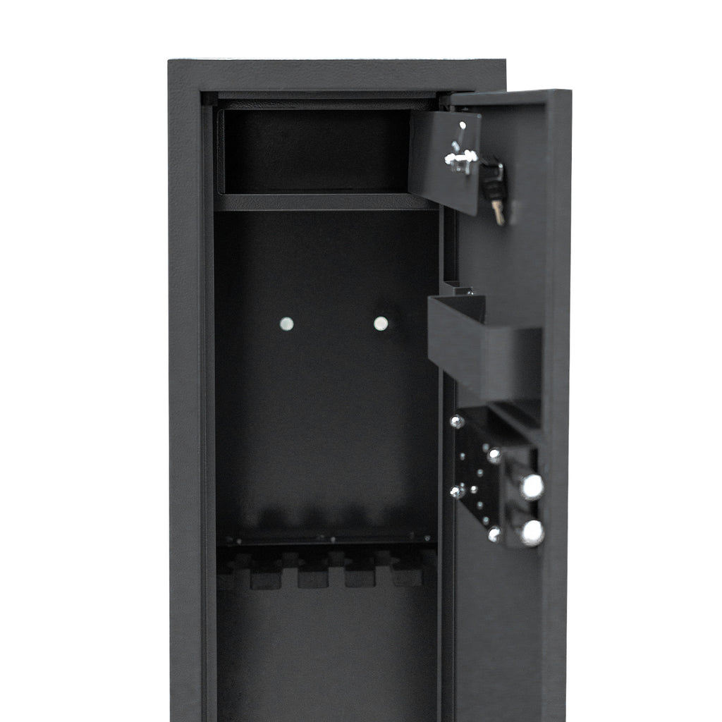 POHJOLAN URHEILUTARVIKE Asekaappi 5 Aseelle 145x35x25cm, Musta