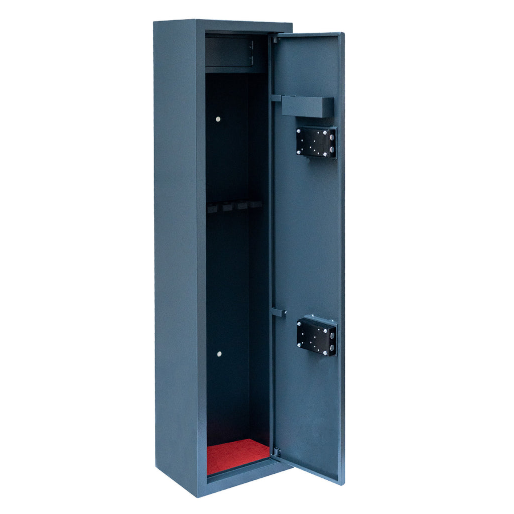 POHJOLAN URHEILUTARVIKE Asekaappi 5 Aseelle 145x35x25cm, Harmaa