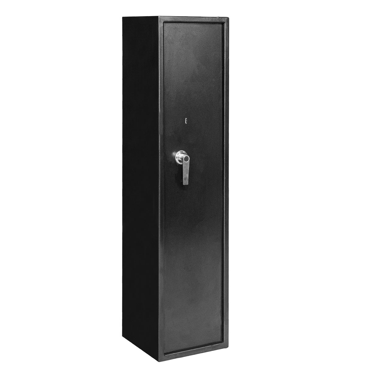 Vapenskåp för 5 vapen 146 x 35 x 35 cm – skenhylla, EN 14450, svart