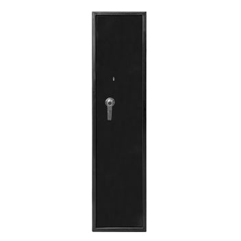 Asekaappi 5 aseelle 146 x 35 x 35 cm – kiskohylly, EN 14450, musta