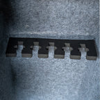 POHJOLAN URHEILUTARVIKE Asekaappi 5 Aseelle, hylly kiskoilla, EN 14450, 146x35x35cm, Musta