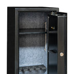 POHJOLAN URHEILUTARVIKE Asekaappi 5 Aseelle, hylly kiskoilla, EN 14450, 146x35x35cm, Musta