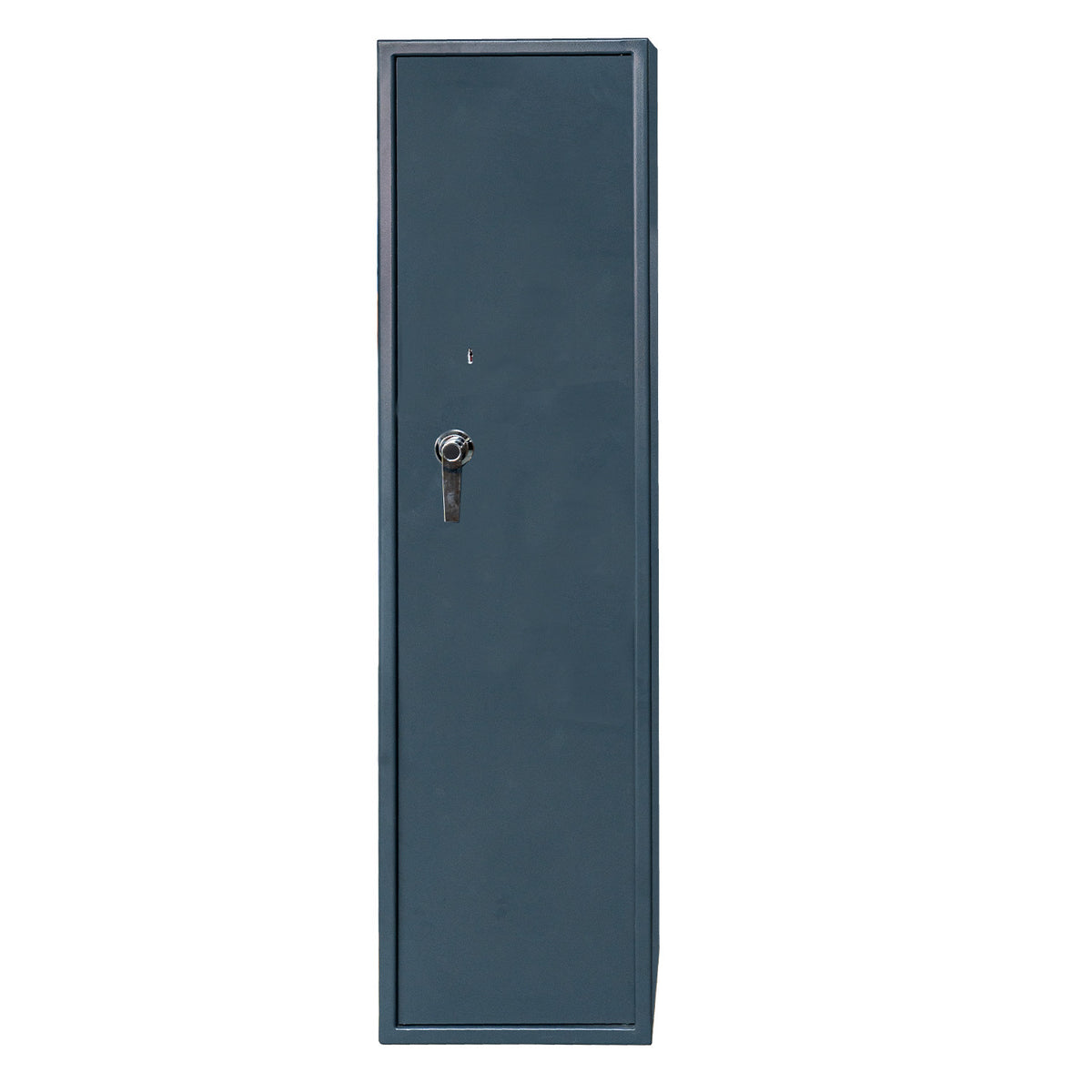 Asekaappi 7 aseelle 159 x 41 x 50 cm – EN 14450 S1, säädettävä hylly, harmaa