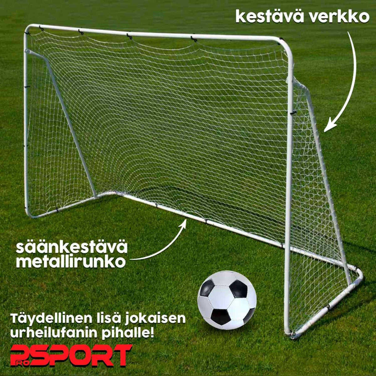 PS 2X JALKAPALLOMAALI 240 x 150 x 90 cm