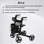 ARVO ROLLATOR DELUXE. BLACK