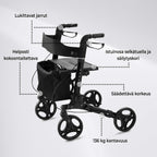 ARVO ROLLATOR DELUXE. BLACK