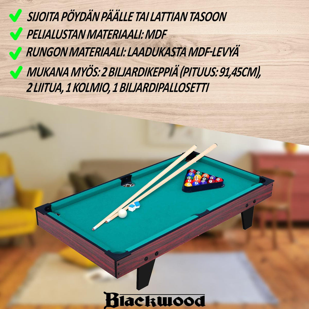 BLACKWOOD BILJARDIPÖYTÄ. JUNIOR 3'