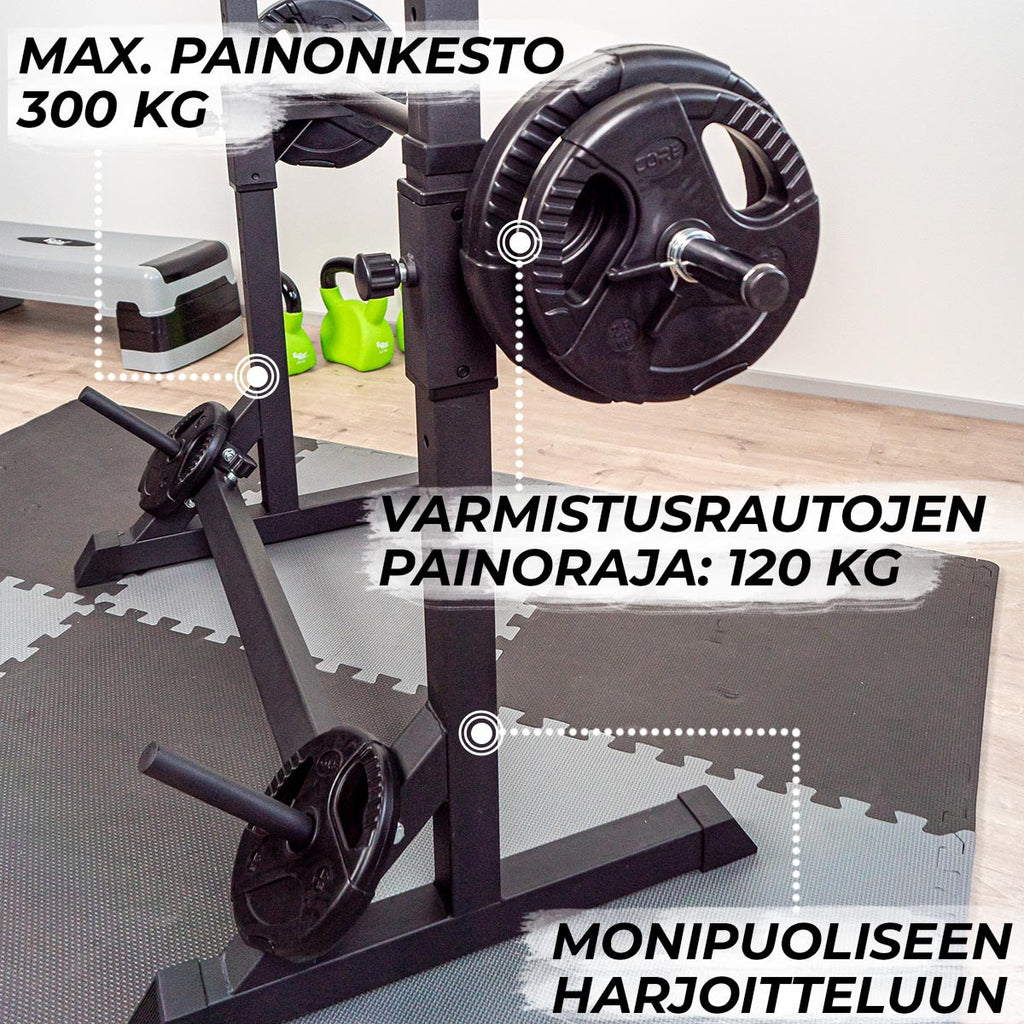CORE KYYKKYTELINE HALF RACK 107X60X105 CM MUST