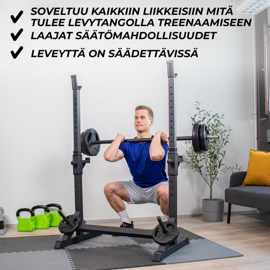 Halv rack squat rack 107X60X150 cm, svart
