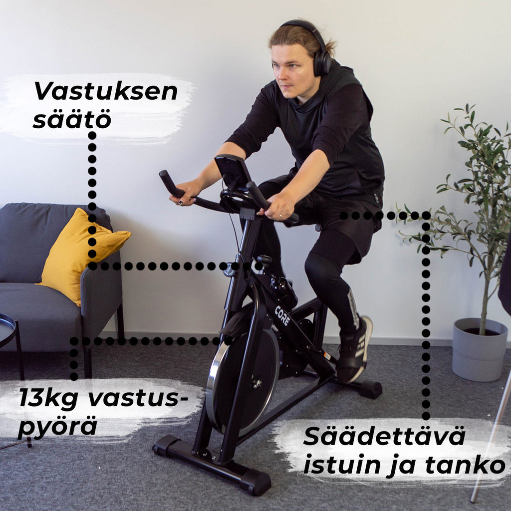 CORE SPINNINGPYÖRÄ 1300 MUSTA