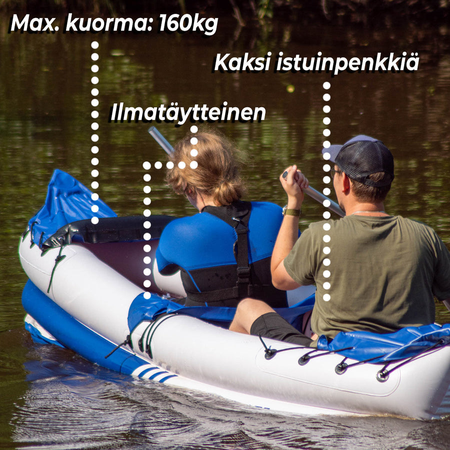 Luftfylld kajak för 2 personer
