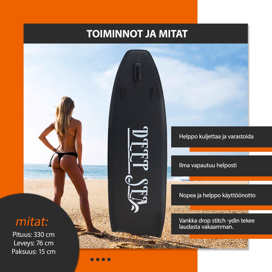 Sup-Lautasetti Xxl 330Cm Musta