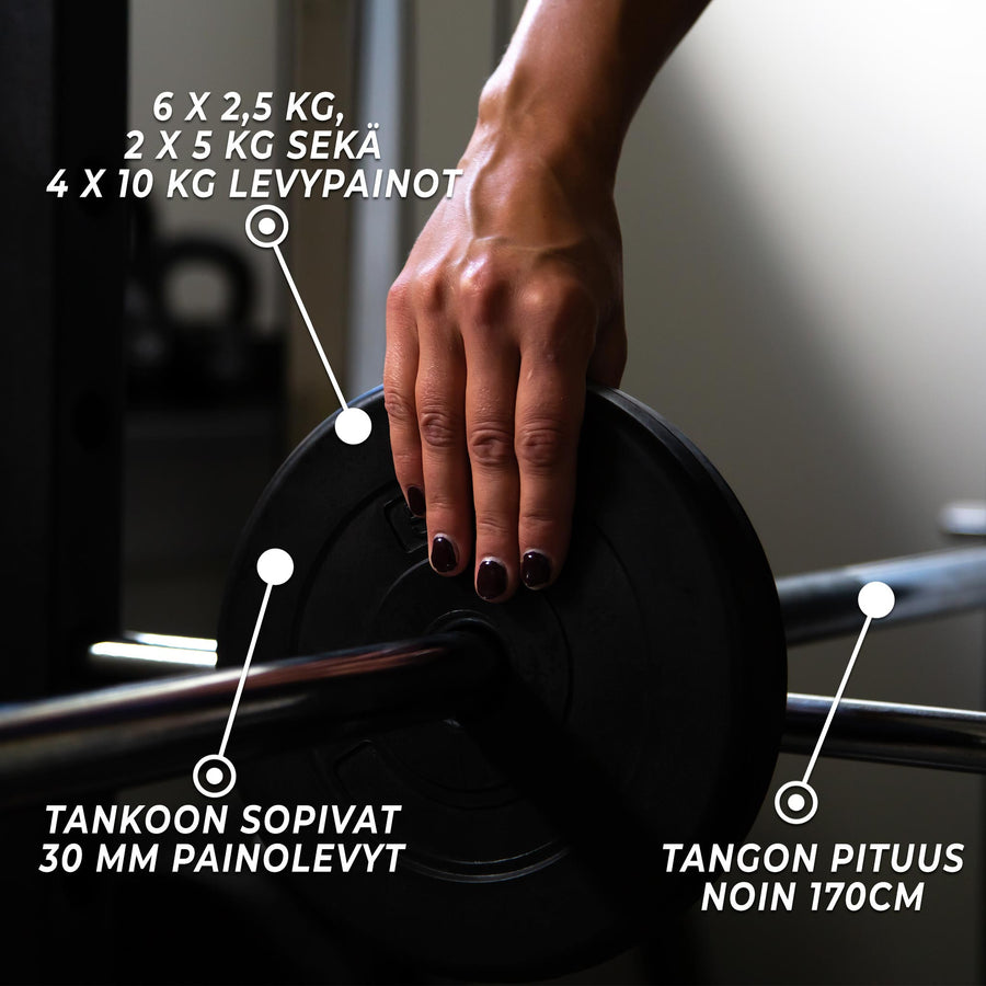 Diskstångsset 75 kg