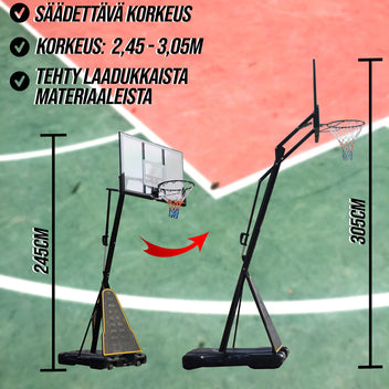 Koripalloteline Pro 2.45-3.05M