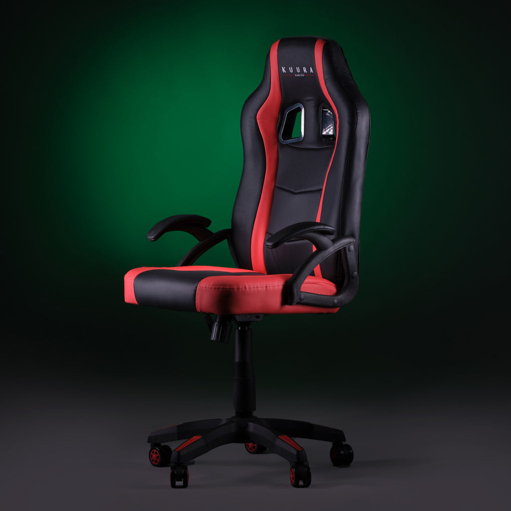 KUURA GAMING PELITUOLI GAMER MUSTA/PUNAINEN