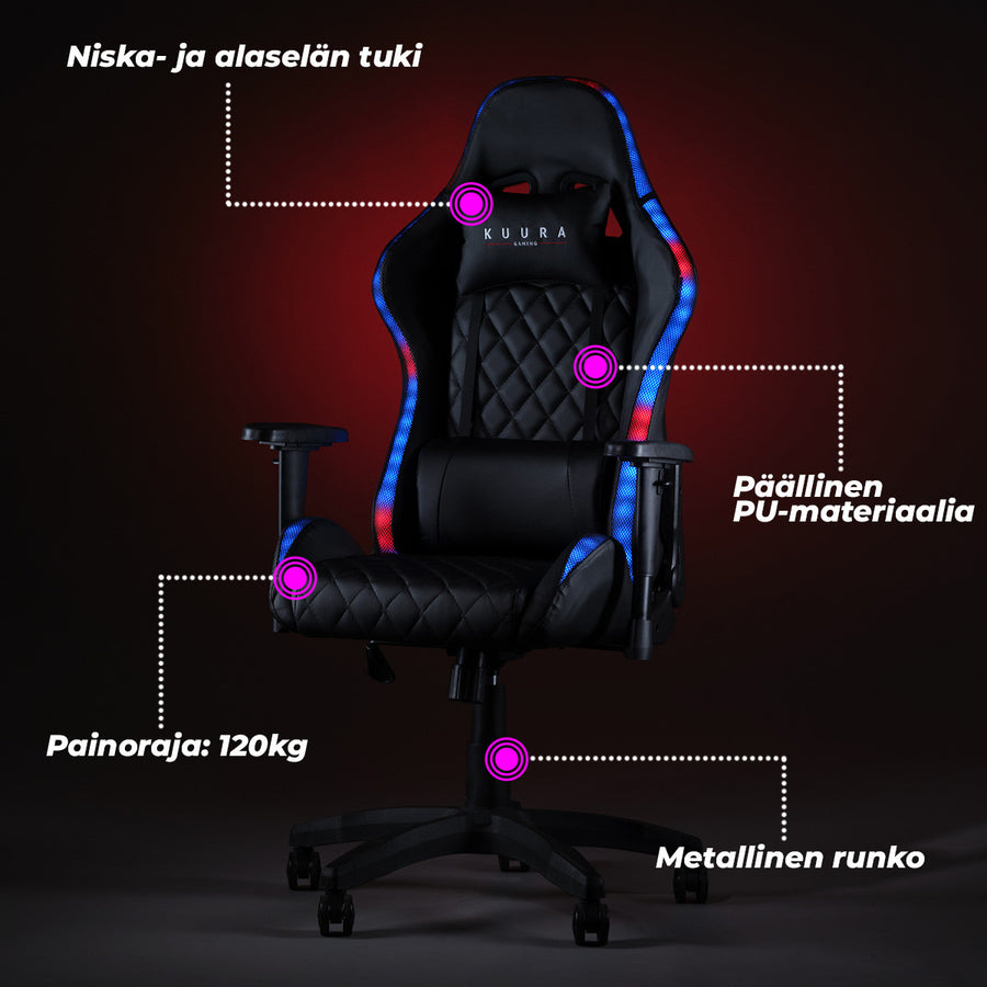 Gaming Pelituoli Rgb Musta
