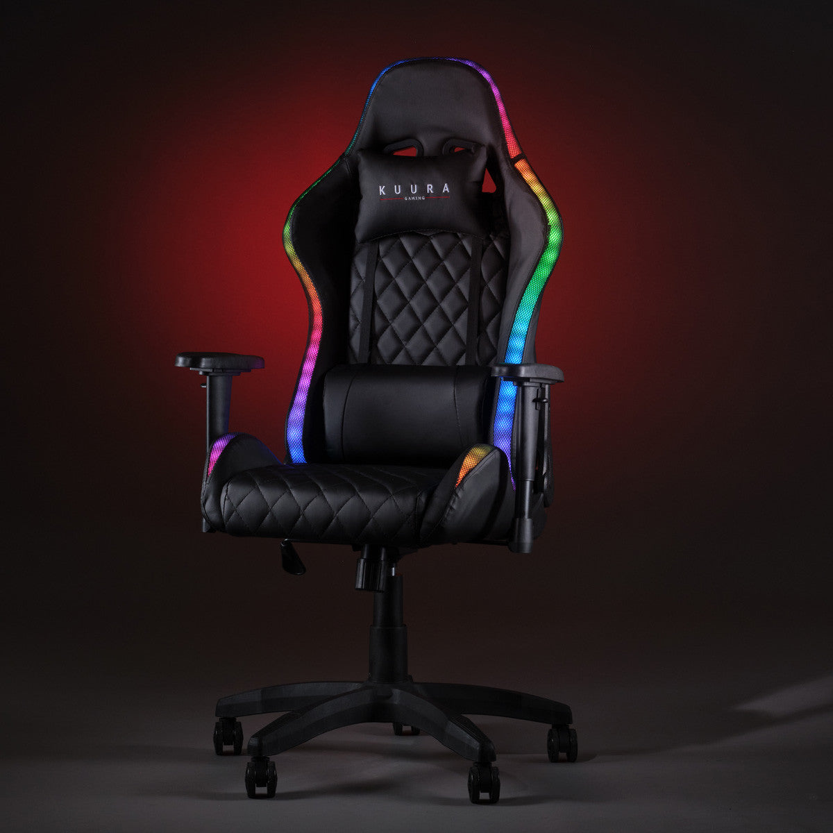 KUURA GAMING PELITUOLI RGB MUSTA