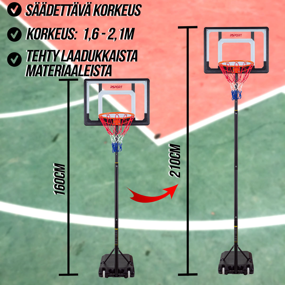 Koripalloteline Lapset 1.6-2.1M