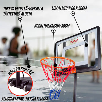 Basketkorg Barn 1,6–2,1 m
