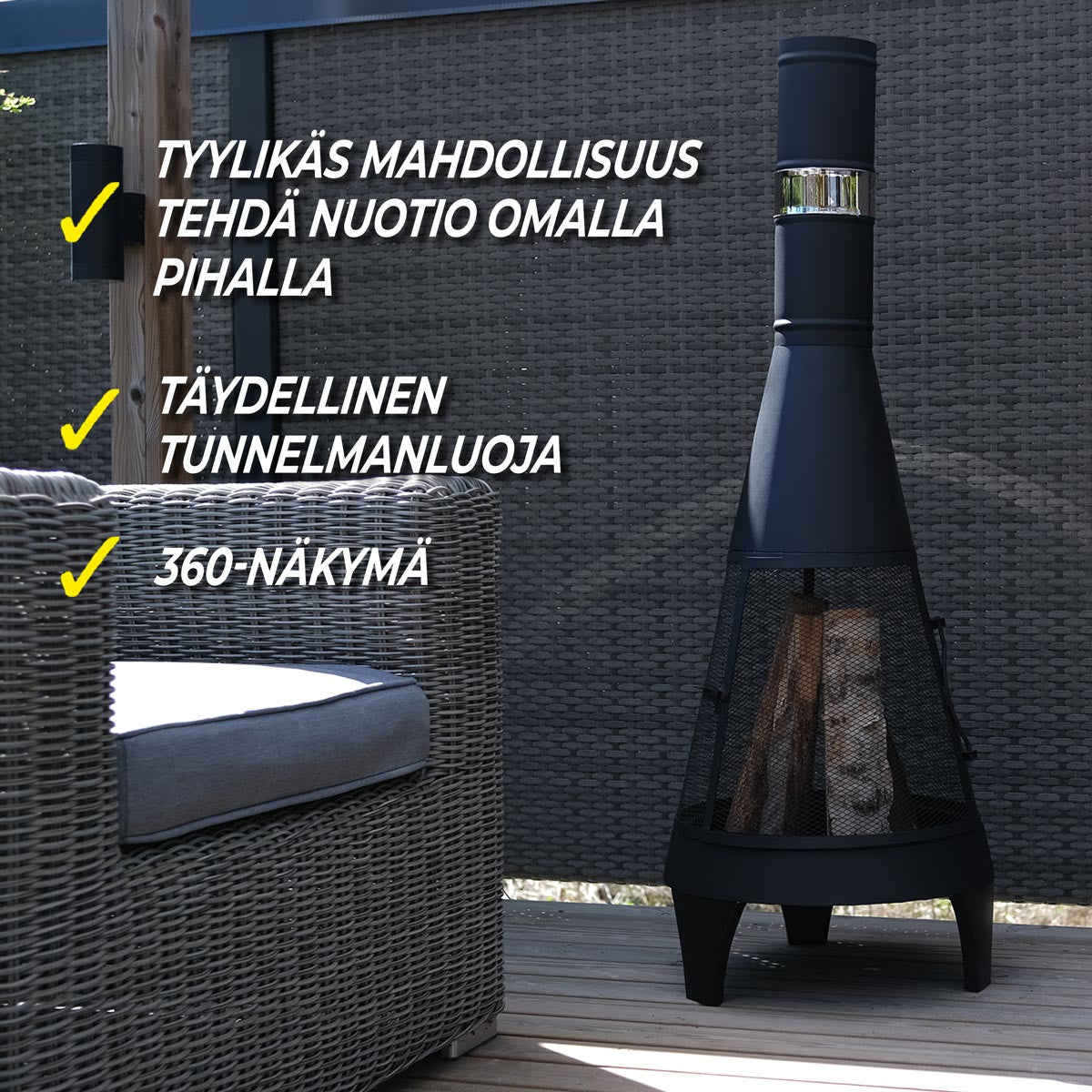 LIMOUSIN ULKOTULISIJA PIHATAKKA 126CM