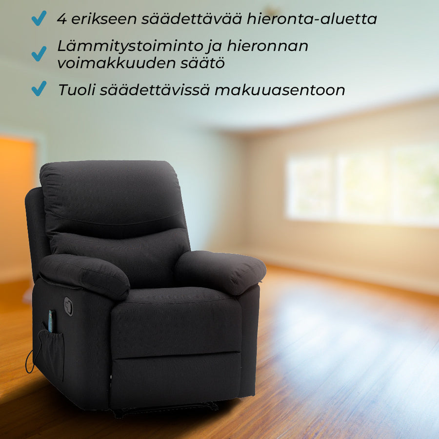 Massagestol. Svart