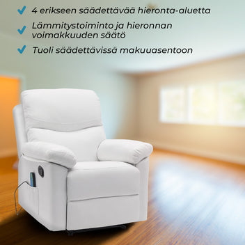 Hierontatuoli. Valkoinen