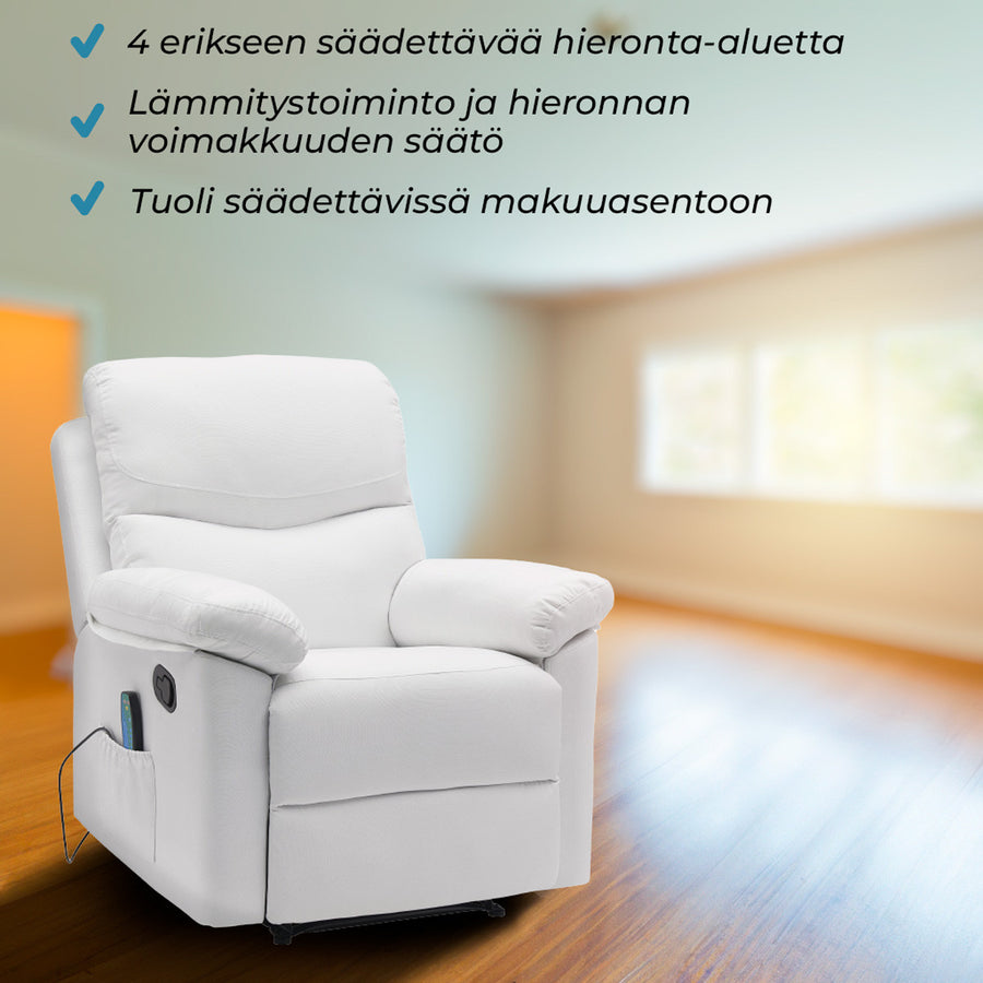 Hierontatuoli. Valkoinen