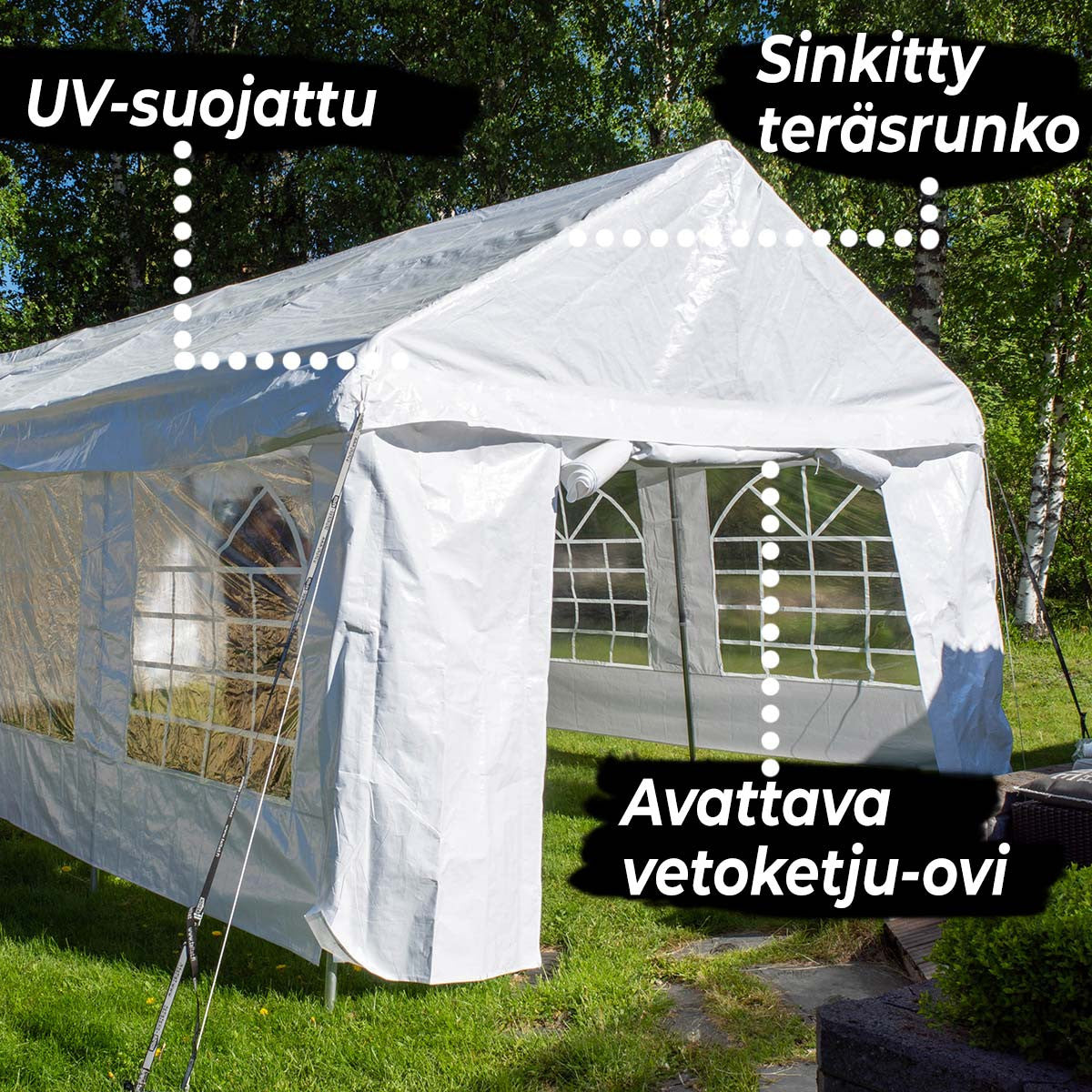 LYKKE JUHLATELTTA 6X12M