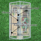 LYKKE PC KASVIHUONE HOPEA 6.0 M2