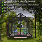 LYKKE HYBRIDI KASVIHUONE MUSTA 13 M2