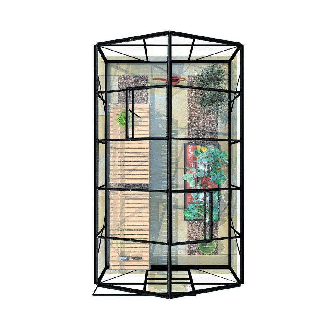 LYKKE PC KASVIHUONE MUSTA 6.2 M2