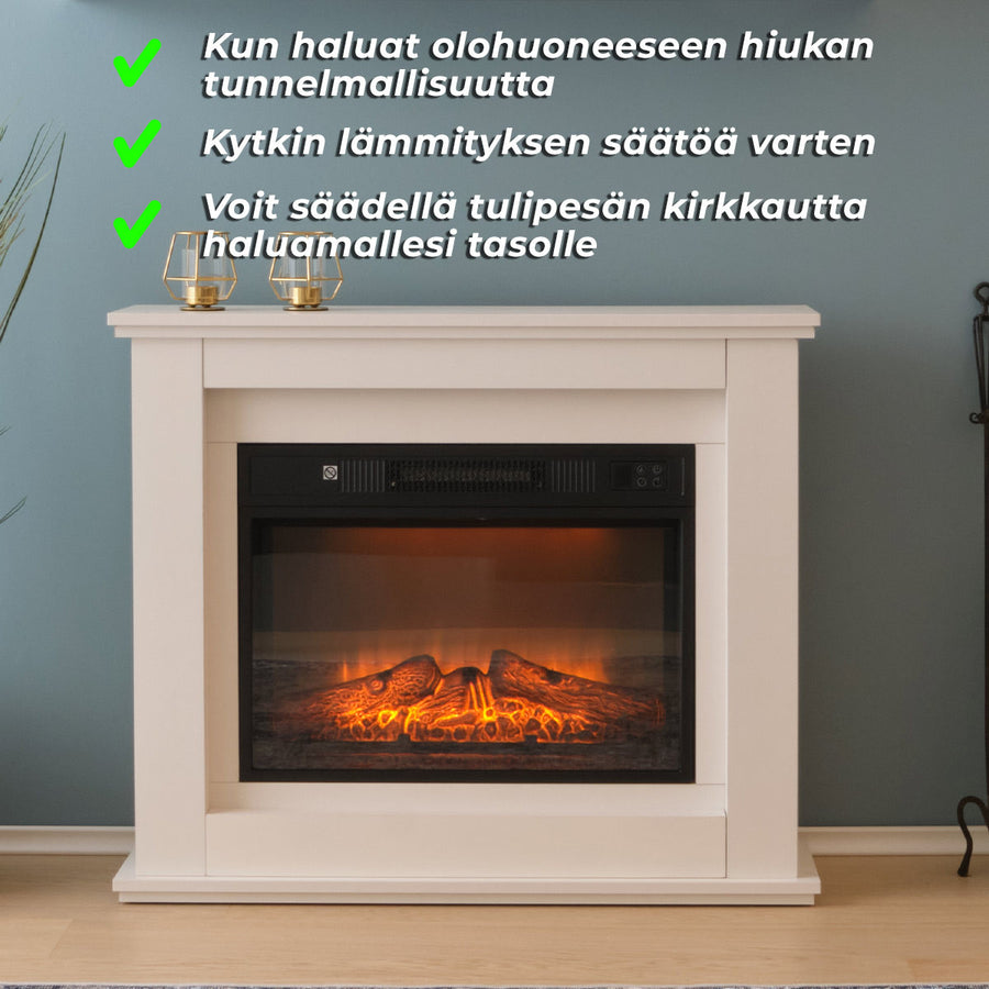 Sähkötakka L. 2000W. Valkoinen