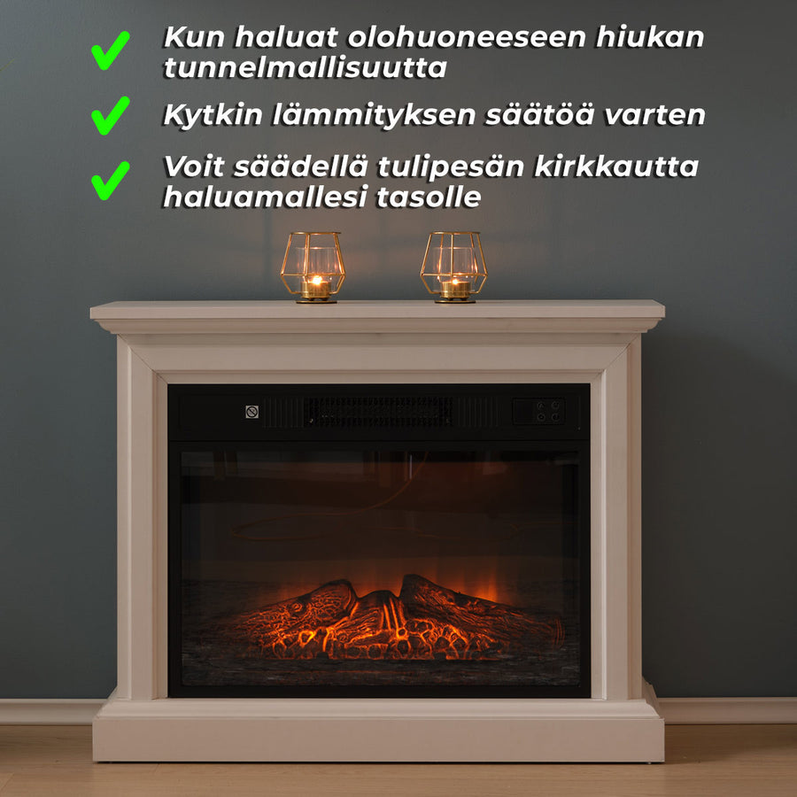 Sähkötakka M. 2000W. Valkoinen