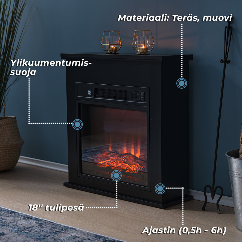 LYKKE SÄHKÖTAKKA S. 2000W. MUSTA