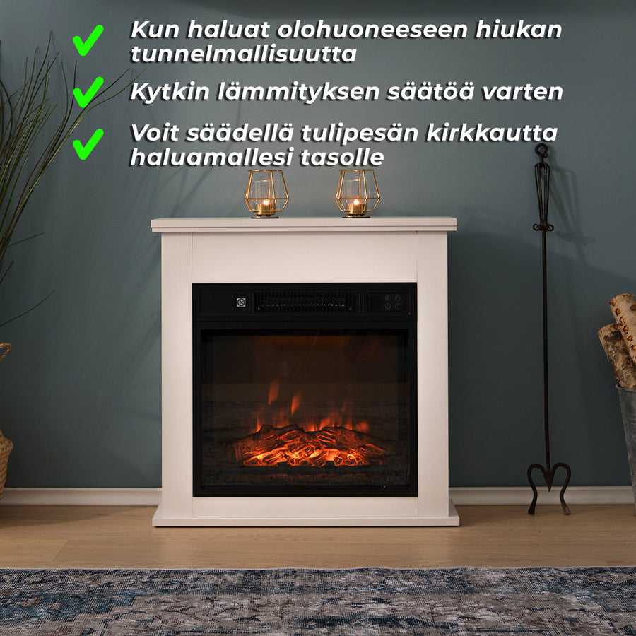 Sähkötakka S. 2000W. Valkoinen